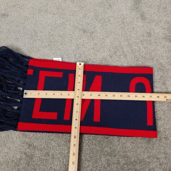 Calvin Klein Jeans Unisex Winter Scarf Red Blue Nautical Winter Cold Weather - Picture 2 of 4
